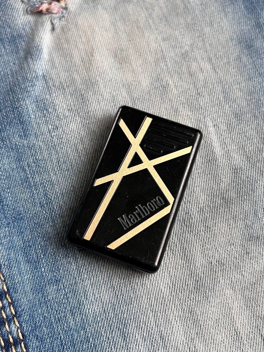 Promo metal gas turbo lighter Marlboro original design rare Slide 