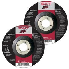 SAIT Cutting Wheel A60S BF Type 27 (42) 4-1/2" x 7/8" Arbor Cut Off Wheel QTY 25