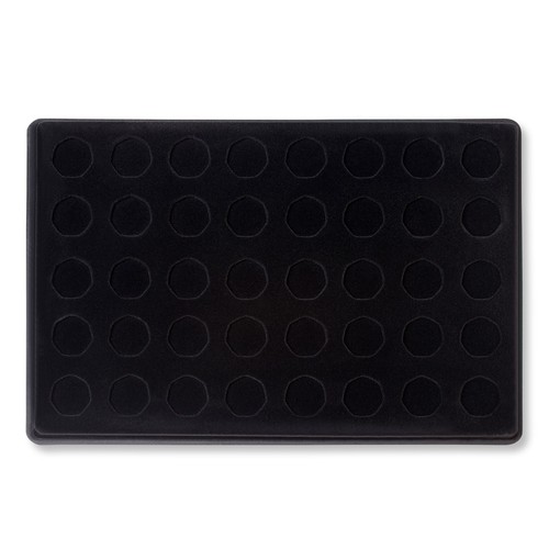 New SCHULZ COIN Collection Red or Black TRAY- 40 Circle Compartments / 50p PENCE - Picture 8 of 16