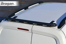 Rear Roof Bar + LED To Fit Fiat Fiorino Qubo 2007+ Vans Stainless Steel BLACK