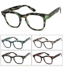 Men Women Fashion Square THICK Frame Full Lens Reading Glasses