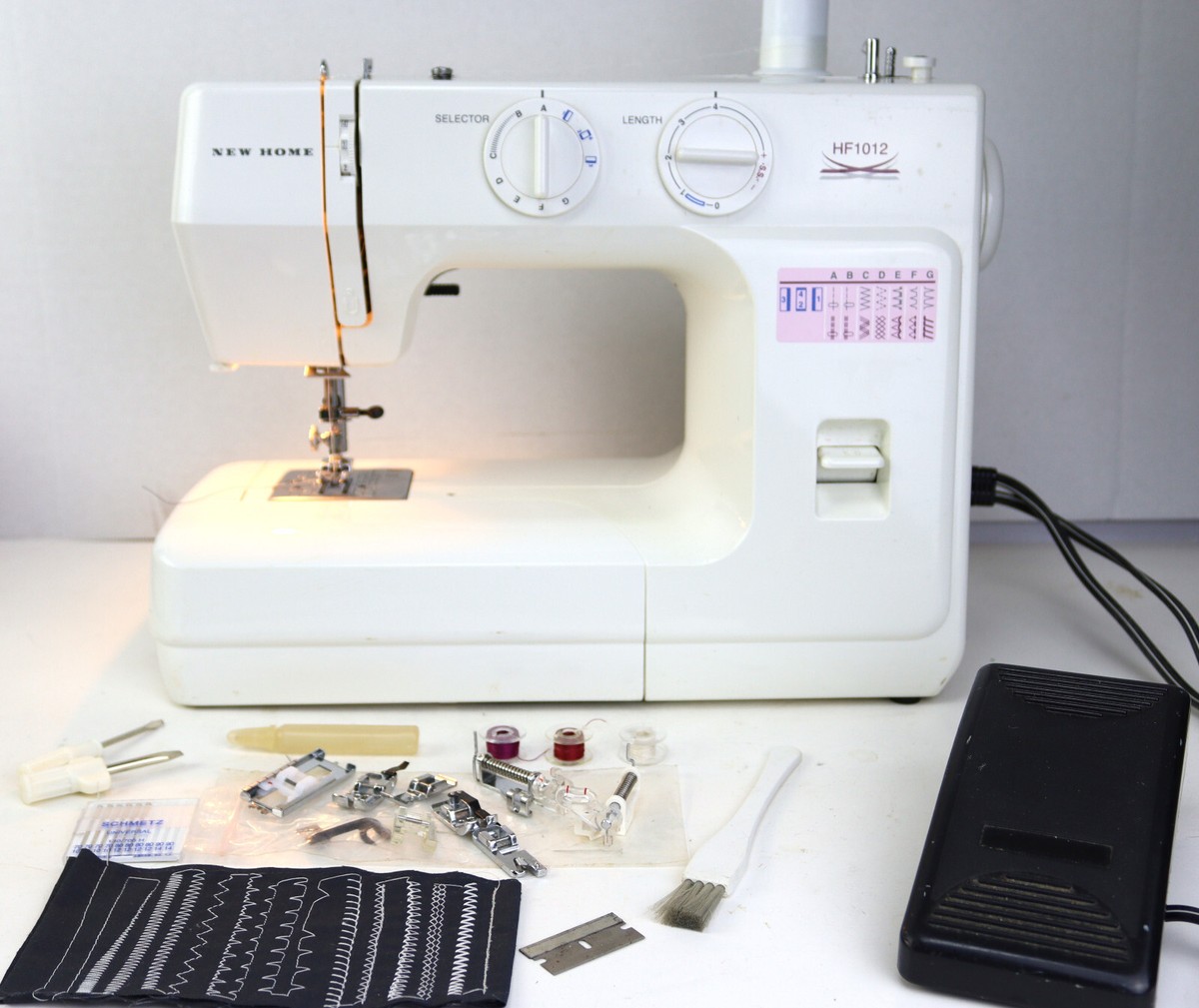 Janome New Home Free Arm Multistitch Sewing Machine Model HF1012 w