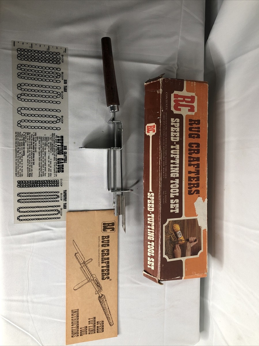 Kit D'outils Vintage RC Rug Crafters Pour Tapis Tufté - Ancien Stock Neuf USA