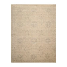 8'1'' x 10'2'' Hand Knotted 100% Wool Transitional Oriental Area Rug Gray