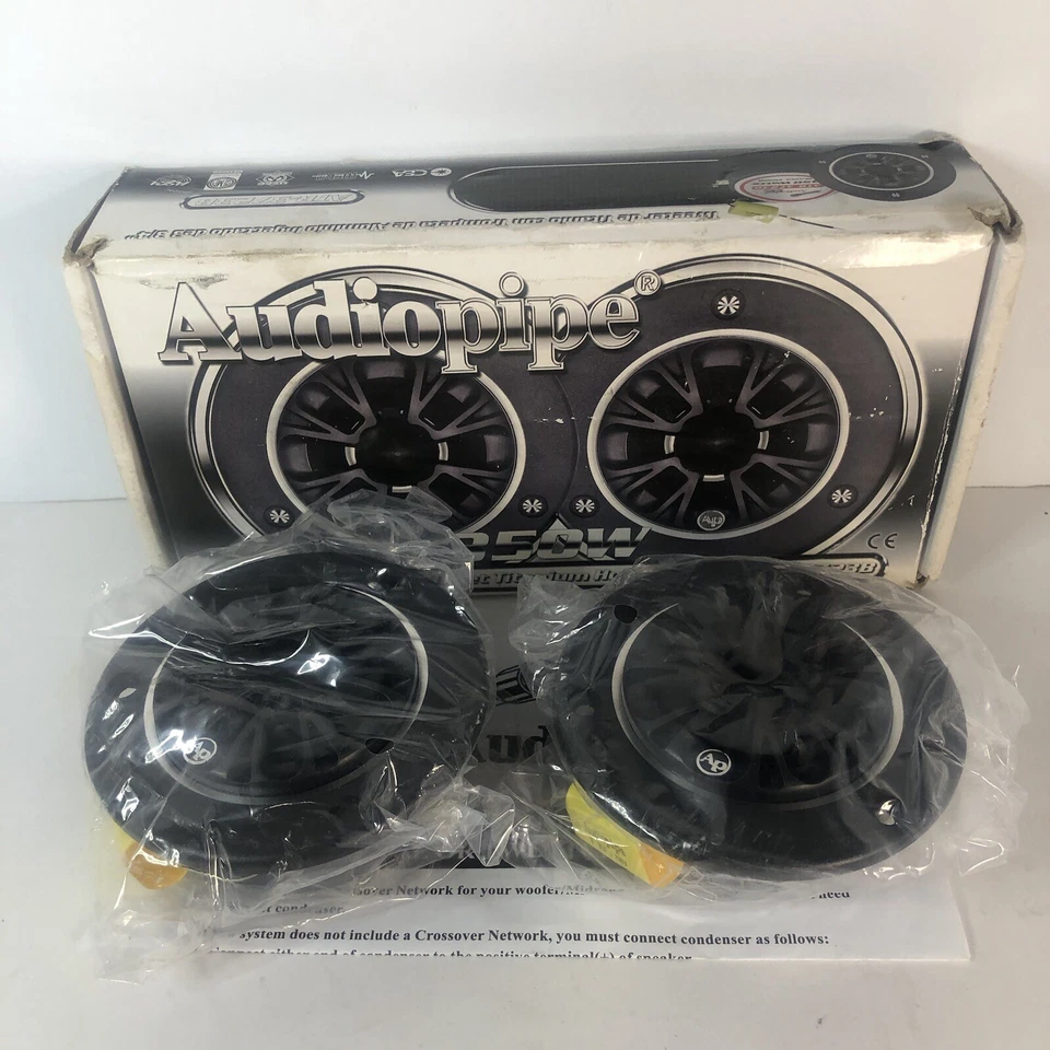 Audiopipe ATR-3723B 350 W Max 3-3/4" Aluminum Bullet Titanium Horn Audio Tweeter - Image 3 of 4
