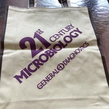 Vintage Canvas Tote Bag With Logo  14x12”  With Handles