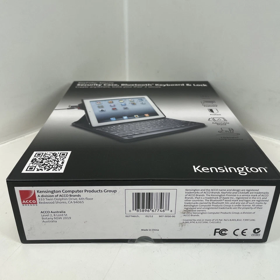 Kensington KeyFolio Secure Security Case Bluetooth Keyboard And Lock For iPad2 - Image 3 of 3