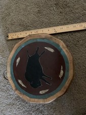 Vintage Native American Indian Ceremonial Leather Sinew Drum