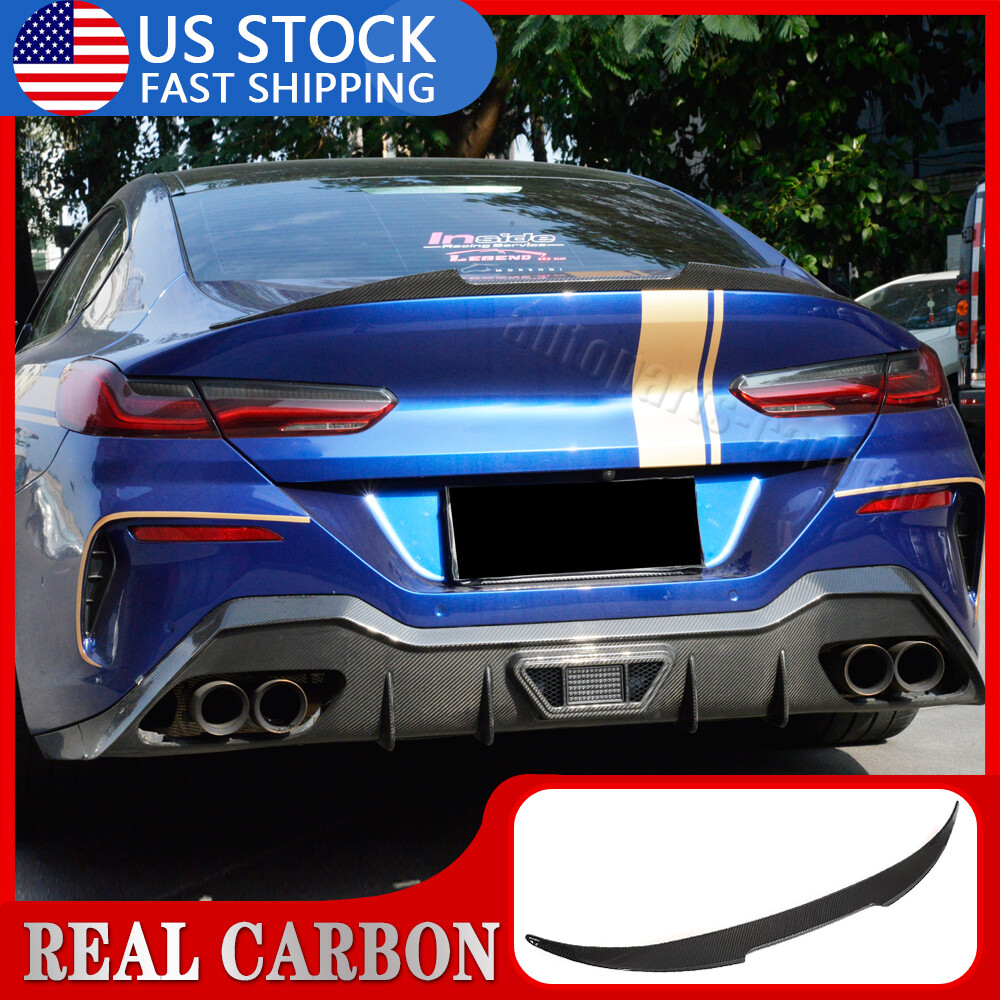 FOR 2019-25 BMW G16 840i F93 M8 GRAN COUPE DRY CARBON FIBER TRUNK SPOILER WING
