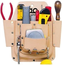 CLC Custom Leathercraft W438 Maintenance Tool Pouch, Heavy Duty, 6-Pocket , Tan