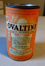 1920'S OVALTINE TIN PAPER LABEL 14 OZ - VINTAGE FOOD DRINK SODA- ORPHAN ANNIE