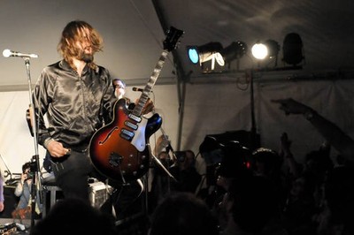 Andrew Wyatt of Miike Snow performs at Galaxy Room Backyard during- Old Photo 6