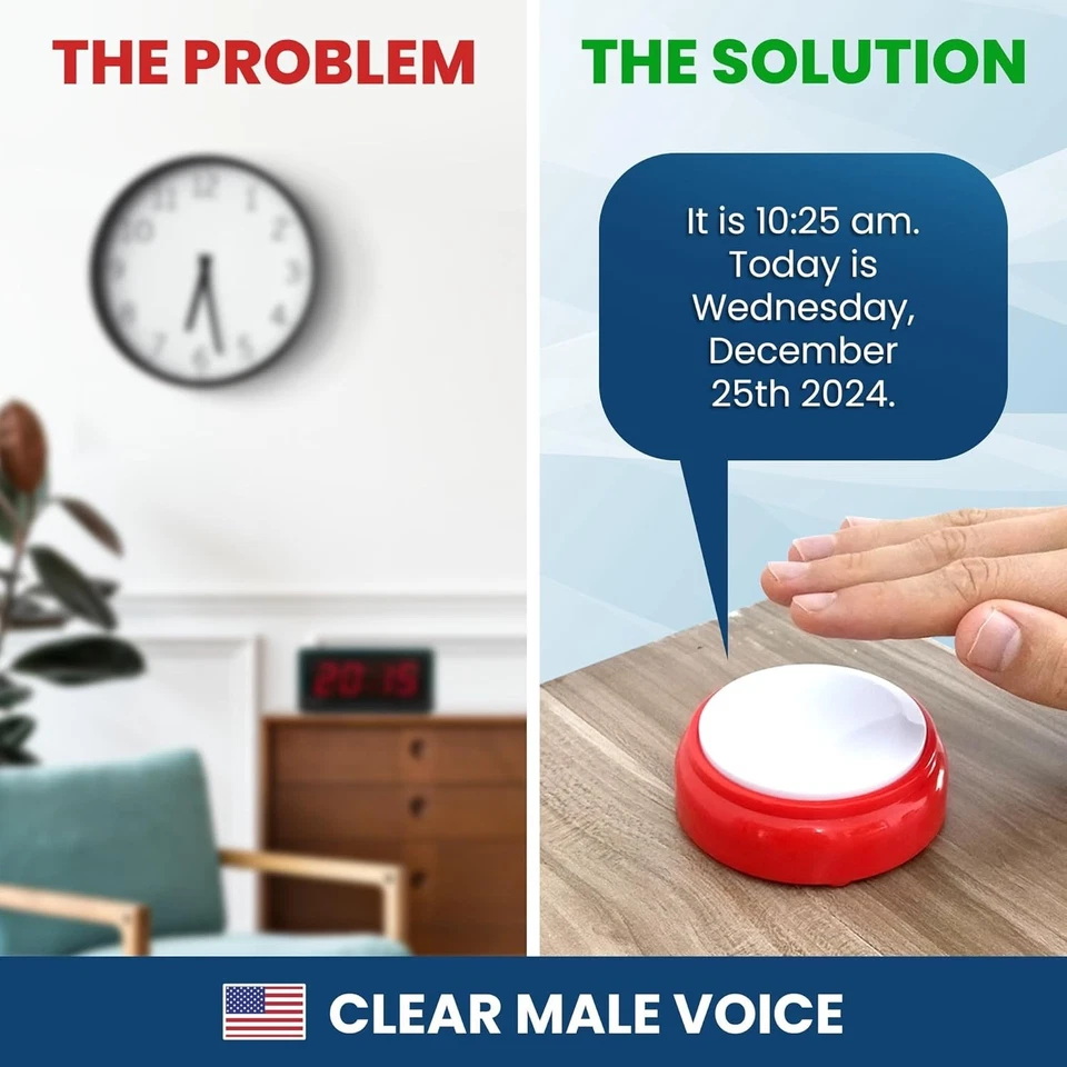 Talking Clock for The Elderly, Blind - Proper English Grammar, Neutral Americ... - Image 3 of 4