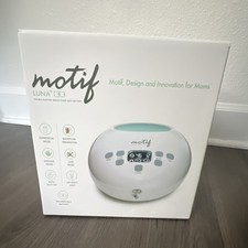 Motif Luna Double Electric Breast Pump Rechargeable Battery White Mint Modes