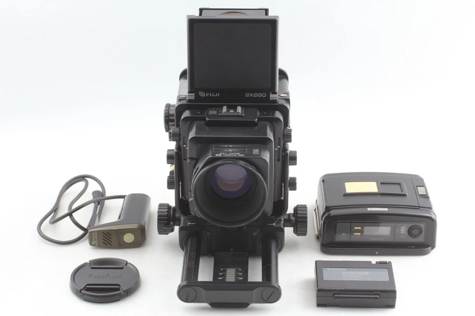 [EXC+5] Cámara fotográfica Fuji GX680 GX 180 mm f/5,6 lente soporte de batería de JAPÓN Foto 3 de 4