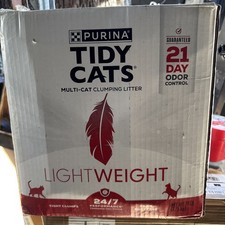 Purina Tidy Cats LightWeight 24/7 Performance Clumping Cat Litter 17 lb Box Odor