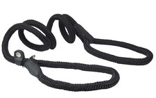Dogs My Love Nylon Rope Slip Dog Collar and Leash British Style 6ft Long Black