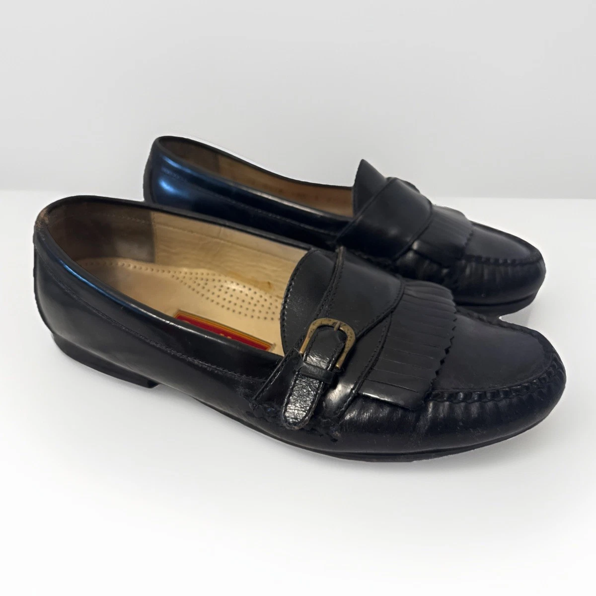 Cole Haan Mens Black Leather Kiltie Monk Strap Loafers Dress Shoes 8.5 D 03518 Cole Haan Black Leather Kiltie Monk Strap | Mercari main image 3