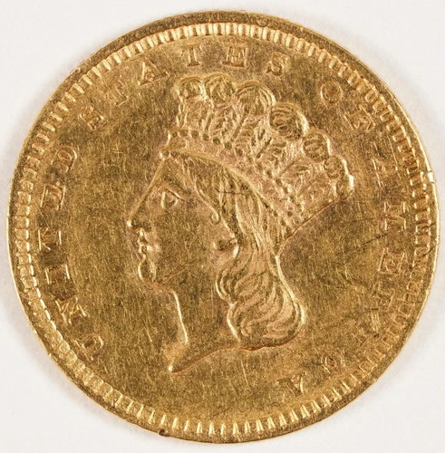1858 $1 Gold Indian Head Princess Dollar 31289