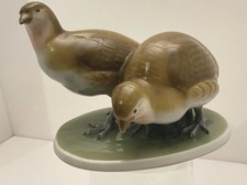 Porzellanfigur  Fraureuth Saxony Rebhühner N...