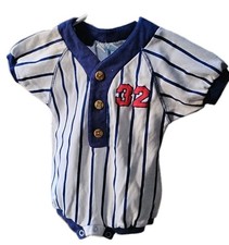 1993 Baby Baseball Uniform No. 32 One Piece Outfit Good Condition 