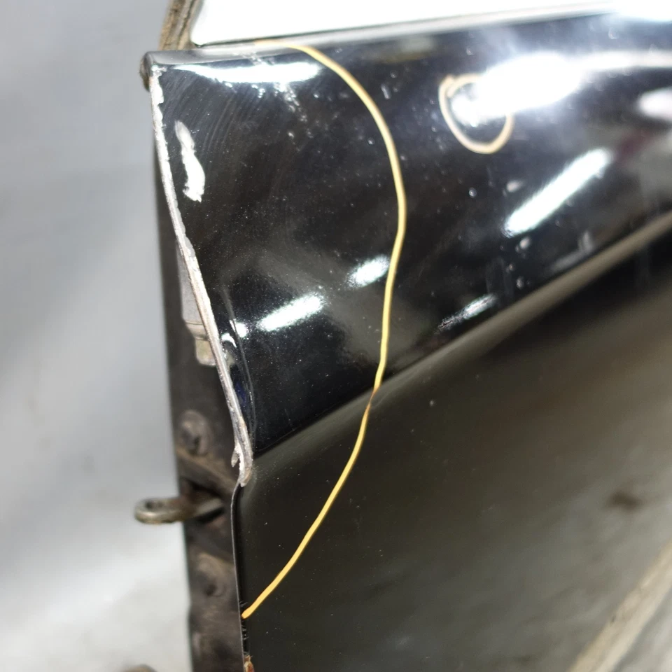 BMW E30 1984-1991 serie 3 cupé puerta delantera izquierda carcasa negra desnuda OEM dañado Foto 3 de 4