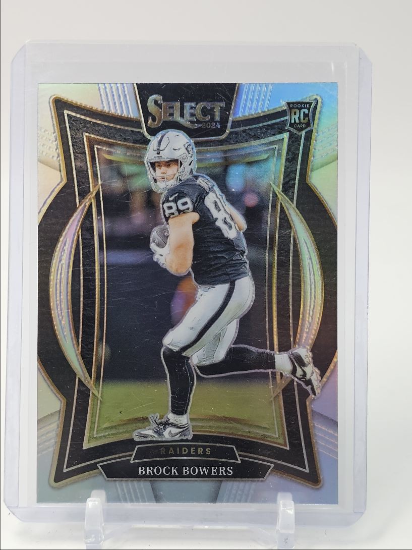BROCK BOWERS 2024 SELECT CONCOURSE ROOKIE SILVER PRIZM RAIDERS RC Q1824