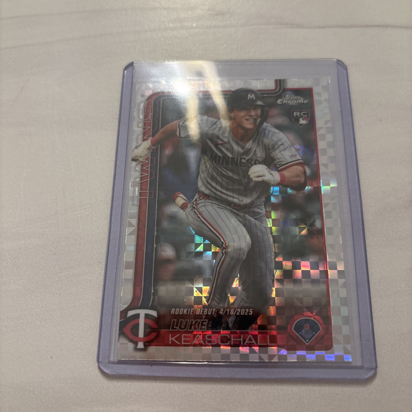 2025 Topps Chrome Update Luke Keaschall #USC134 RC Rookie Debut X-Fractor Twins