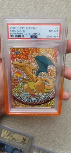 Pokemon Topps Chrome Sparkle Charizard #6 PSA 8 MINT