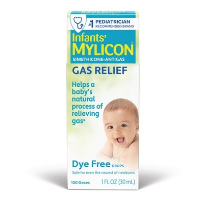 MYLICON Infants Gas Relief Drops for Infants and Babies, Dye Free Formula, 1 Flu