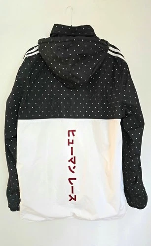 adidas Originals Pharrell Williams Men's XL Hooded Zip Windbreaker Black/White - product listing photo