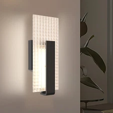 Modern LED Wall Sconces Up and Down Wall Mount Light Black, 3000K Indoor Light