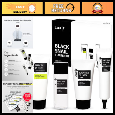 Korean Black Snail Collagen Starter Kit - 4-Piece Travel Essentials Set