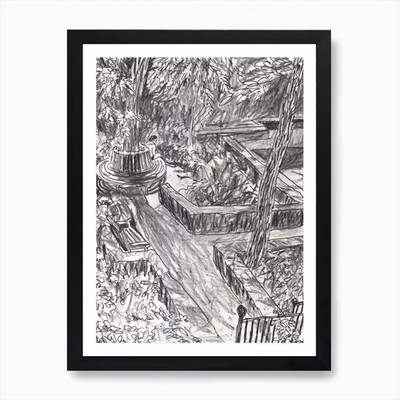 Delacroix S Garden Art Print Framed Wall Art Poster Canvas Print Picture