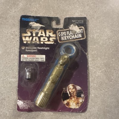 Tiger Star Wars C-3PO Gold Flashlight Keychain Plastic Science Fiction