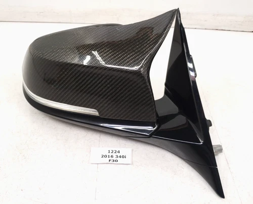 ✅ 12-18 OEM BMW F30 335 340 Right Passenger Mirror Assembly Auto Dip Carbon *