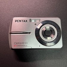 Fotocamera digitale compatta PENTAX Optio E50 argento testata funzionante venditore Giappone