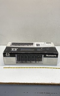 Numark C3 5 Channel Rack DJ Mixer 3 Mic Inputs Power On Tested As Is