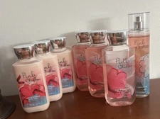Bath & Body Works Pink Chiffon Shower Gel, Lotion& Fragrance Mist Set READ Descr