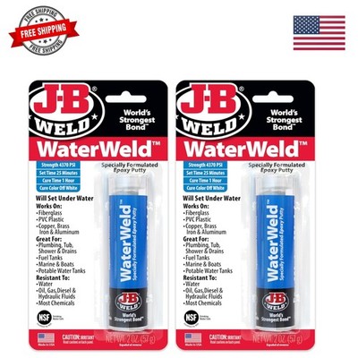 WaterWeld, 1 Hour Cure, Epoxy Putty Stick - 2 Pack, Off-White