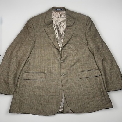Vintage CHAPS Ralph Lauren Sakko 44L 100% Lambswool Made in Canada Tweed