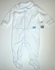 Matalan White Velour Babygrow Sleepsuit With Lion Pattern 6-9 Months BNWT NEW