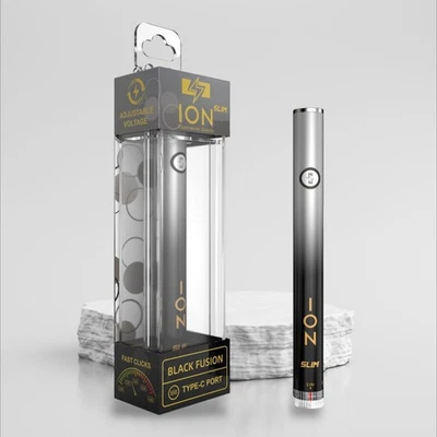 ION BATTERY ION Slim - 510 Flash Light Battery - Auto Draw - Premium Quality - 10 Colors