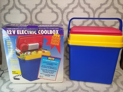 Vintage SUN & FUN Elektrische Kühlbox E25 12V 48W 25L tragbar Retro *neu & unbenutzt*