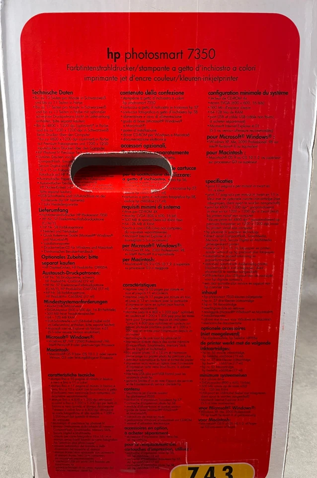 HP Photosmart 7350 - Farbtintenstrahldrucker - Drucker - Selten - Neu - Bild 4 von 4
