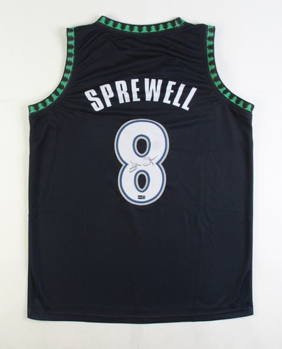 Latrell Sprewell Signed Minnesota Timberwolves Jersey (Steiner) 4x NBA All Star - Picture 1 of 5