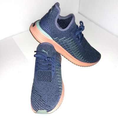 Puma Avid EvoKnit Mens Sz 13 Shoes Sneakers Ignite Blue 367551-02 Slip On Laces