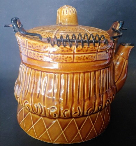 Vtg Teapot Wire Handle Japan Toby Head Ben Franklin Scottish MCM Tea Pot Coffee - Picture 7 of 11
