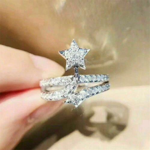 Shooting star shop engagement ring