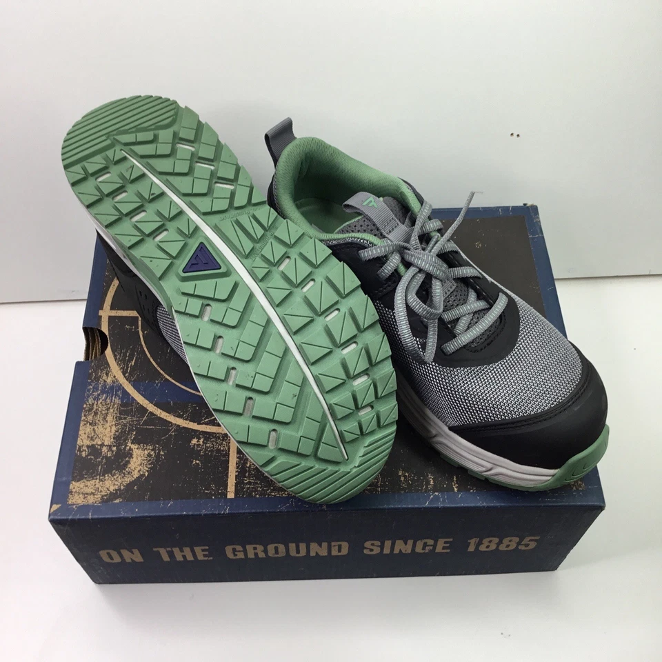 Women's JumpStart Low EnergyBound Carbon Safety Toe Work Shoe Grey/Jade - E09502 - Image 3 of 4